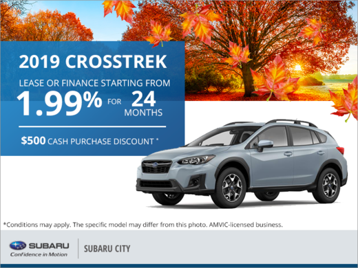 Get the 2019 Subaru Crosstrek Today!