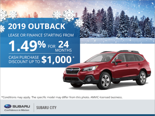 Get the 2019 Subaru Outback Today!