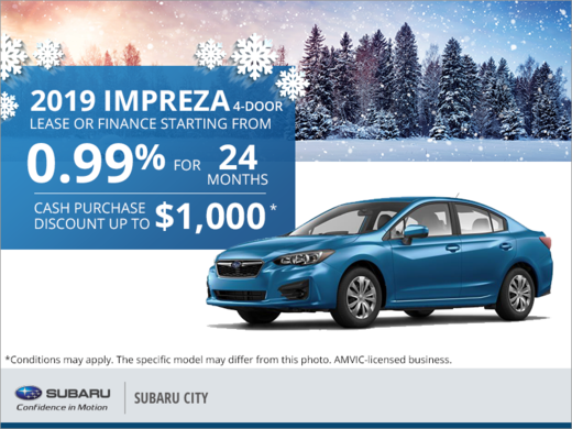 Get the 2019 Subaru Impreza 4-Door Today!