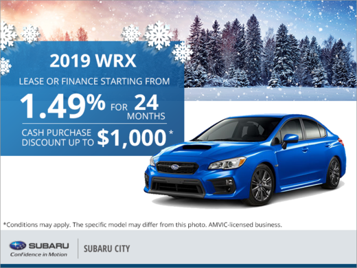 Get the 2019 Subaru WRX Today!
