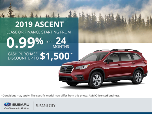 Get the 2019 Subaru Ascent Today!