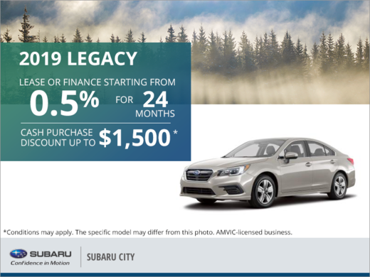 Get the 2019 Subaru Legacy Today!