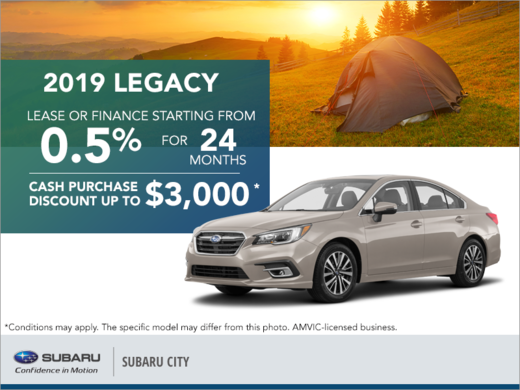 Get the 2019 Subaru Legacy Today!