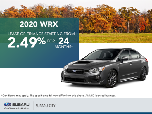 Get the 2020 Subaru WRX Today!