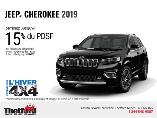 Conduisez un Jeep Cherokee 2019!