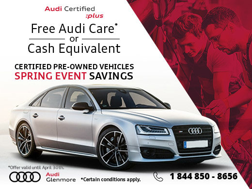 This Spring, Get Free Audi Care at Glenmore Audi