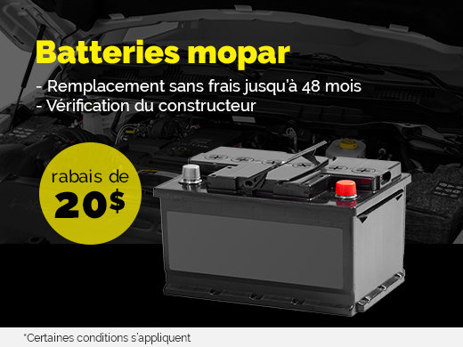 Batteries Mopar en rabais