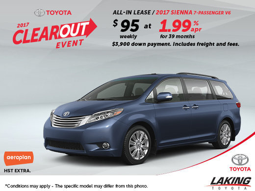 Save Big on the All-New 2017 Toyota Sienna
