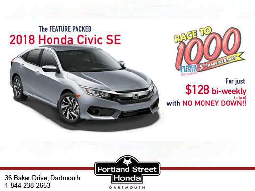 The FEATURE PACKED 2018 Honda Civic SE For just $128 bi-weekly