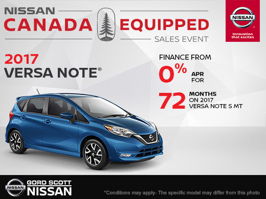 Get the 2017 Nissan Versa Note Today!