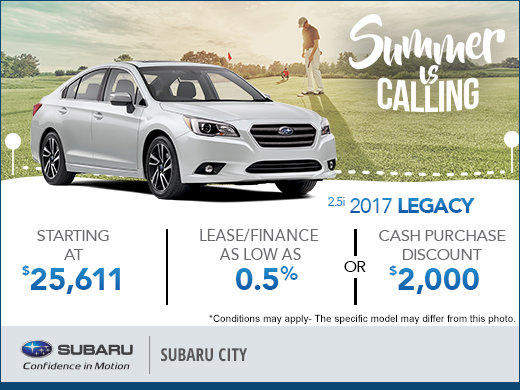 Get the 2017 Subaru Legacy Today!