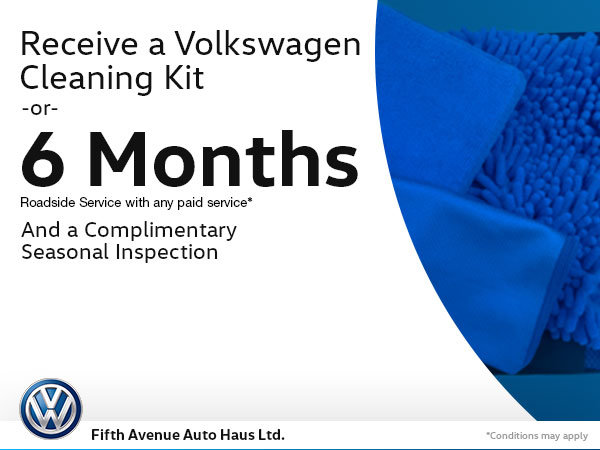 VW Cleaning Kit or 6 Months' Roadside Service