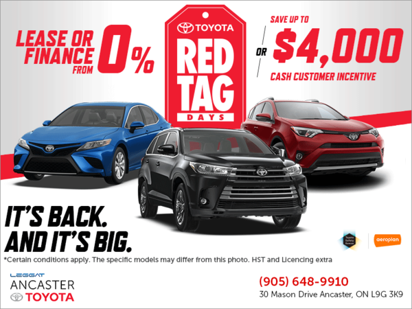 Toyota's Red Tag Days
