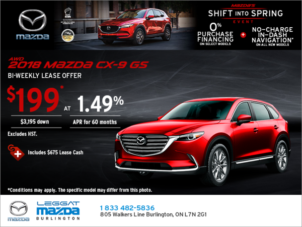 Get the 2018 Mazda CX-9 Today!