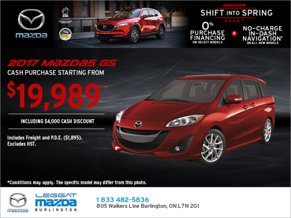 Save on the 2017 Mazda5!
