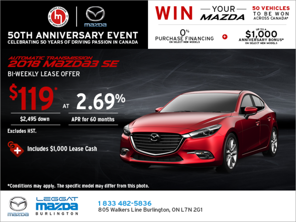 Get the 2018 Mazda3 Today!