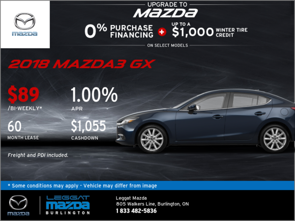 Save on the 2018 Mazda3 GX