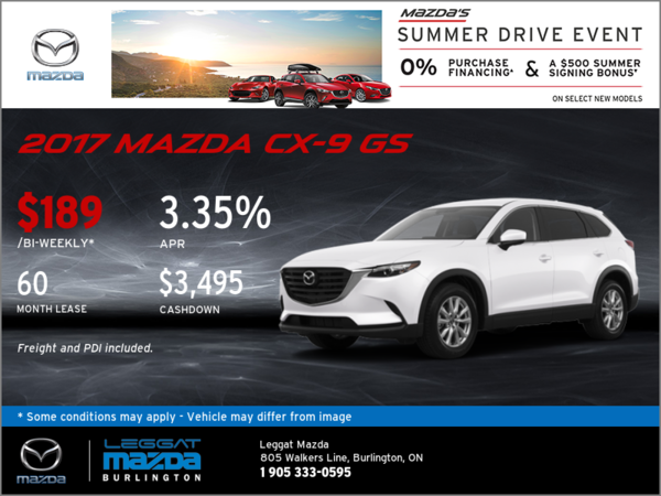 Get the 2017 Mazda CX-9 GS Today!