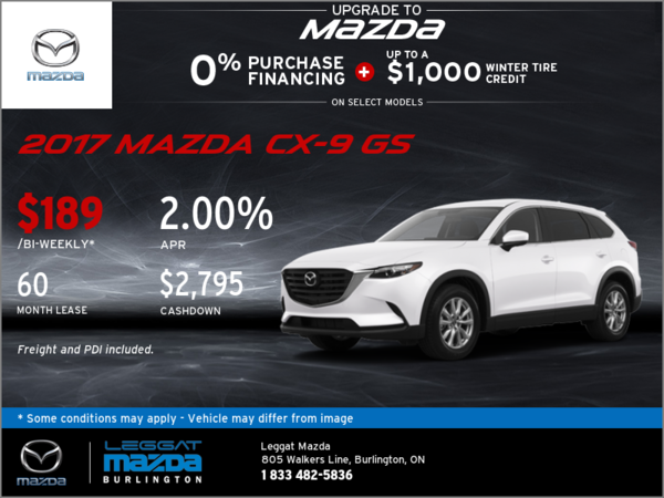 Get the 2017 Mazda CX-9 GS Today!