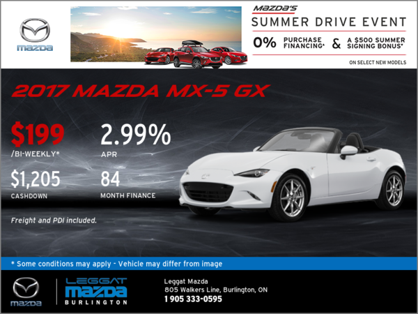 Save on the New 2017 Mazda MX-5 GX