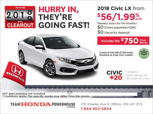 Lease the 2018 Honda Civic!