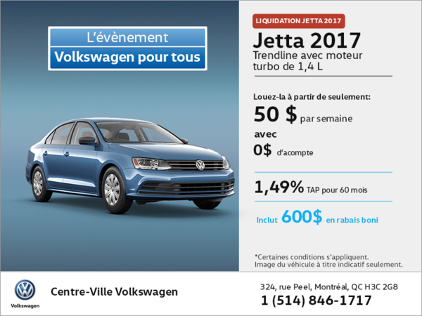 Obtenez la Jetta 2017 dès aujourd'hui!