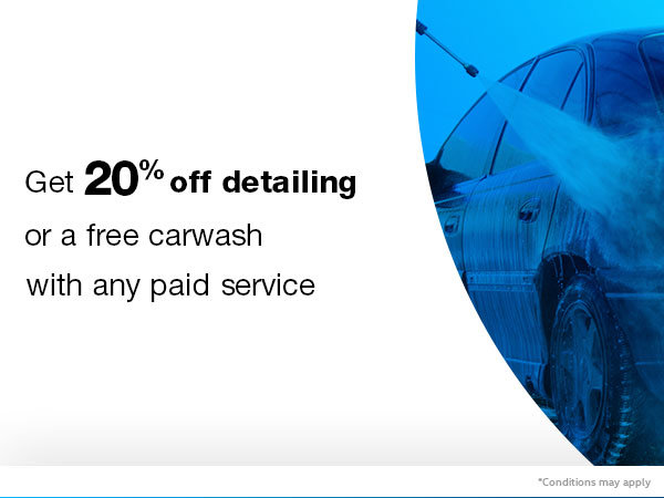 Get 20% Off Detailing or A Free Car Wash!
