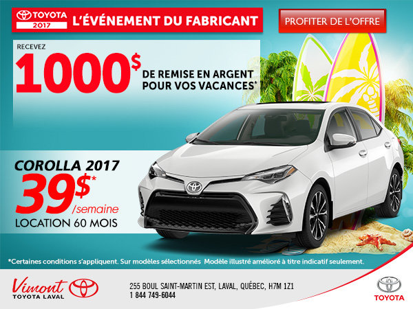 Événement Du Fabricant - Corolla