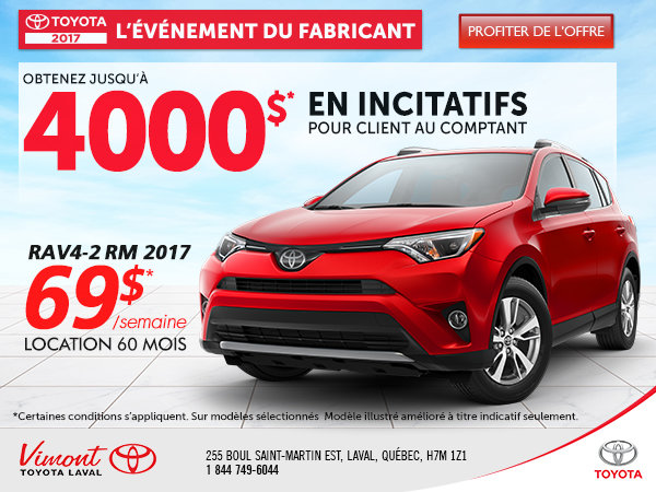 Événement Du Fabricant Août - RAV4