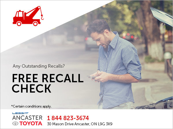 Get Your FREE Recall Check!