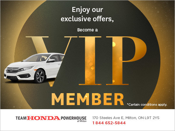 Become a VIP Member at Team Honda
