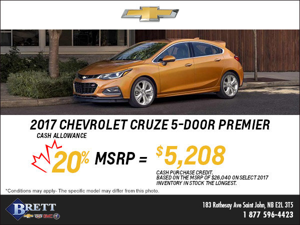 Save this Month on the 2017 Chevrolet Cruze 5-door!