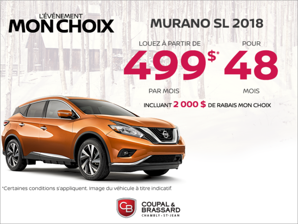 Louez le Nissan Murano 2018 dès aujourd'hui!
