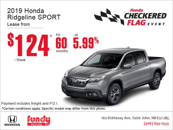 Lease the 2019 Honda Ridgeline!