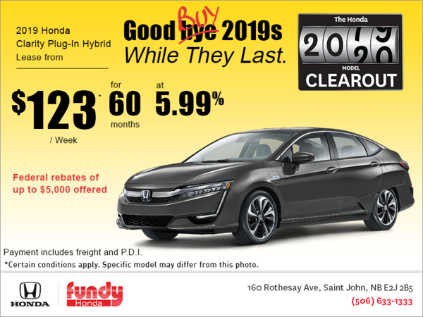 Lease the 2019 Honda Clarity!