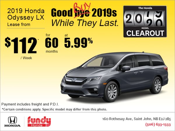 Lease the 2019 Honda Odyssey!