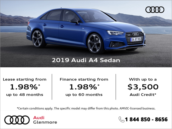Get the 2019 Audi A4 Sedan Today!