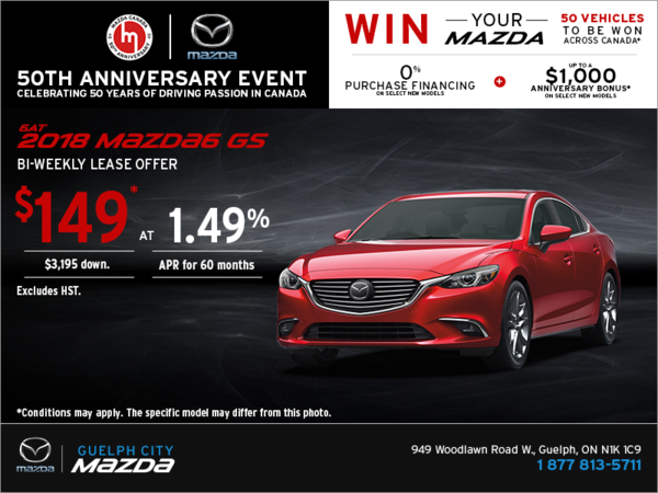 Get the 2018 Mazda6 Today!