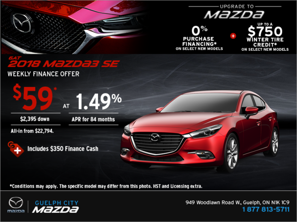 Get the 2018 Mazda3 Today!