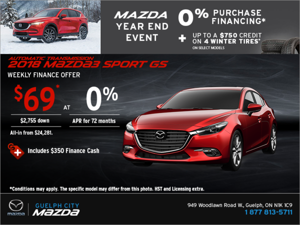 Get the 2018 Mazda3 Sport Today!