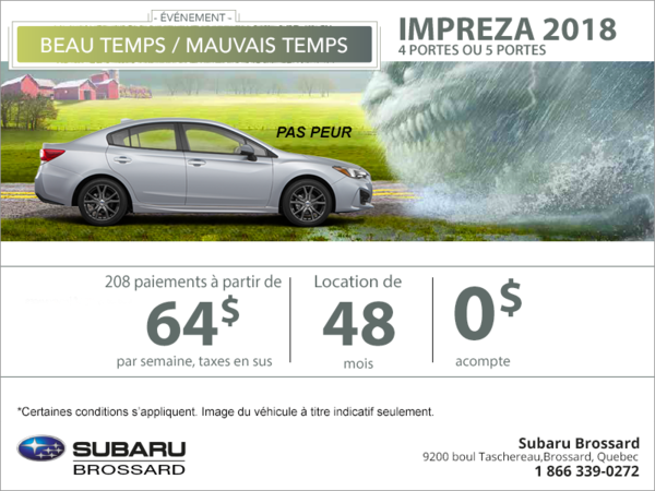 Louez la Impreza 2018 4 portes!
