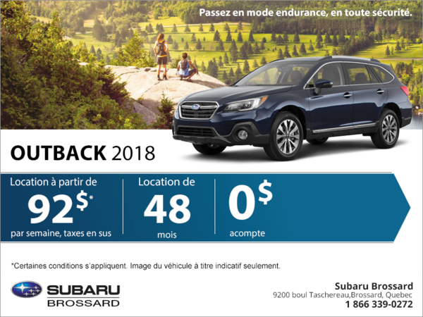 Obtenez la Outback 2018!