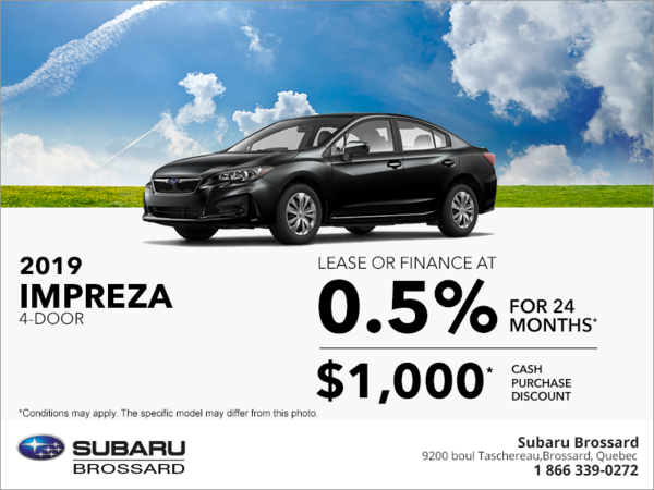 Get the 2019 Impreza 4-door today!