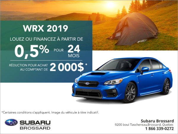 Procurez-vous la Subaru WRX 2019!