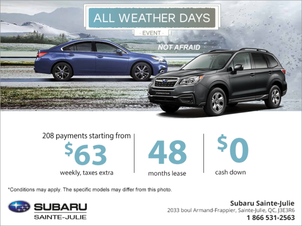 Subaru's monthly Sales Event