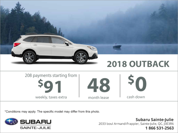 Lease the 2018 Outback today!