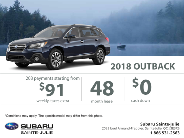 Lease the 2018 Outback today!