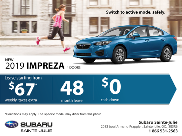 Get the 2019 Impreza 4-door today!