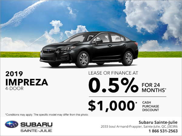 Get the 2019 Impreza 4-door today!