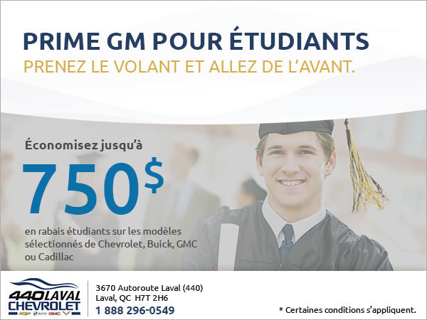 Prime GM pour étudiants